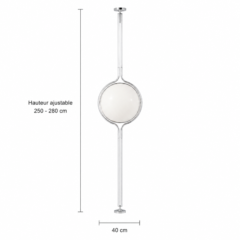 Lámpara de pie de globos Yaluna – modelo de suelo a techo regulable