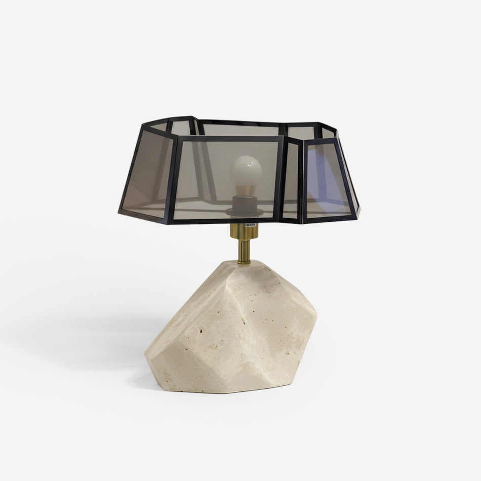 Lámpara de mesa de travertino Tallisca – vista principal