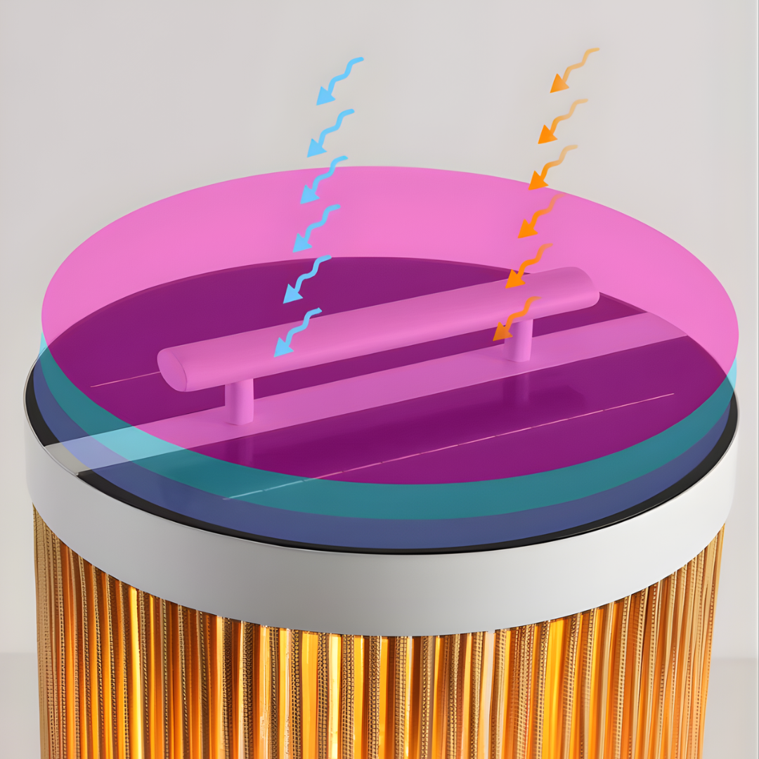 Farol solar de bambú Tambora – detalle del panel solar en la tapa