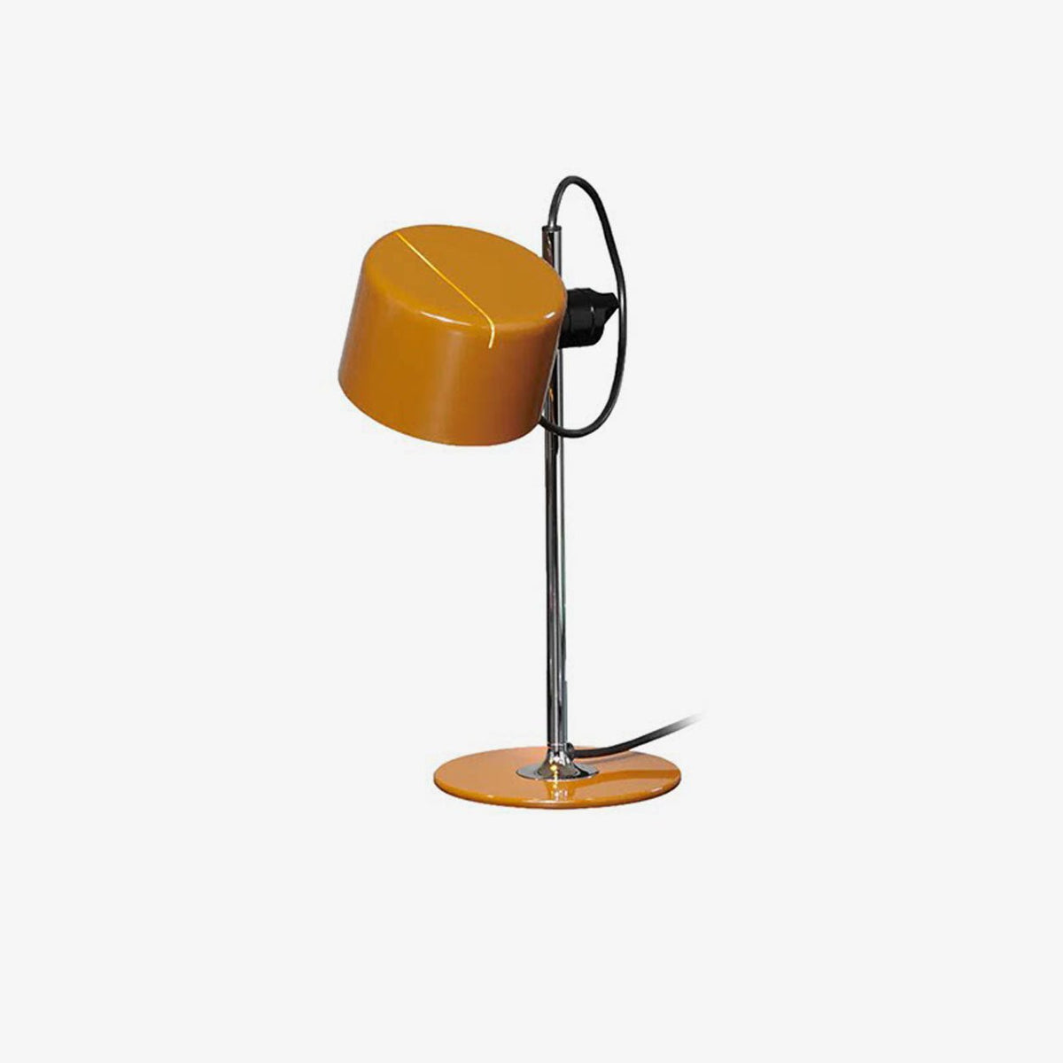 Lámpara de mesa retro de metal Tamboria – en naranja brillante