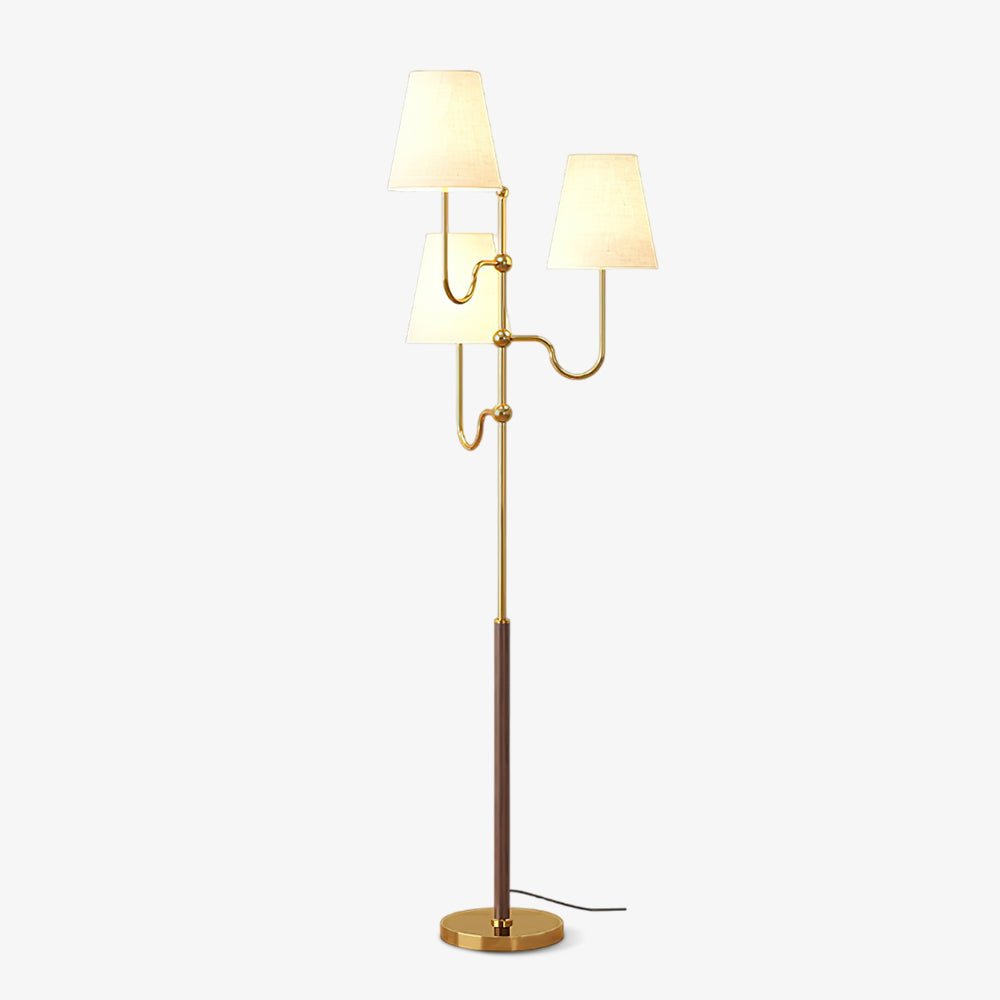 Lámpara de pie de 3 luces con pantallas de tela Ternela – vista principal