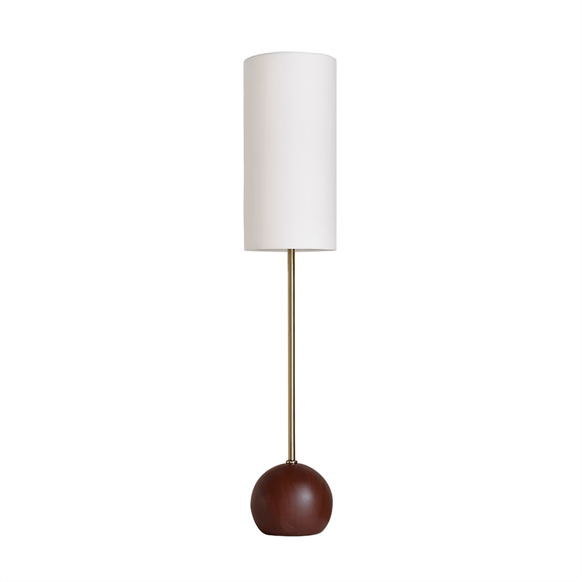 Lámpara de pie con base de bola de madera Tolvena – vista principal