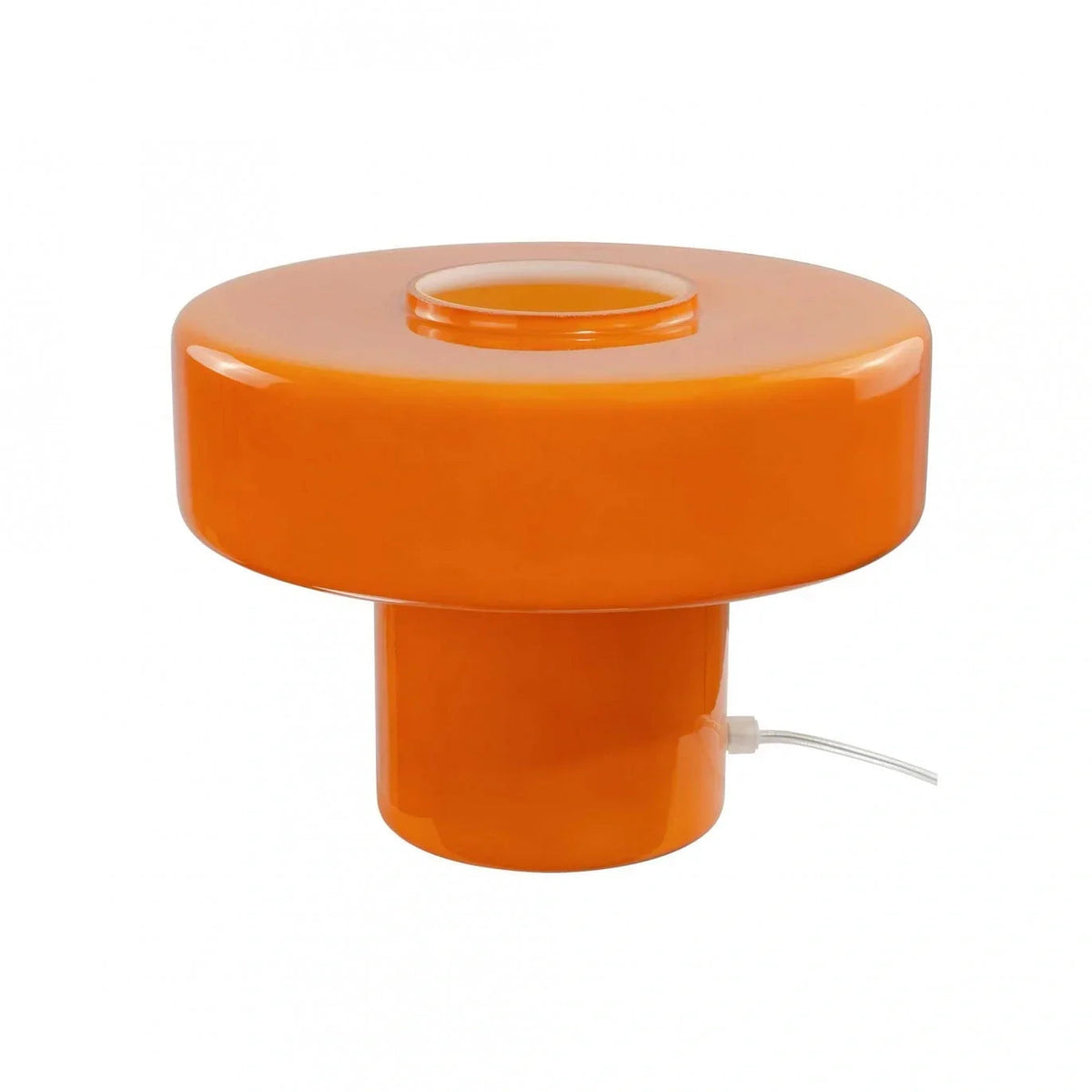Lámpara de mesa de vidrio retro Tondira – vidrio naranja