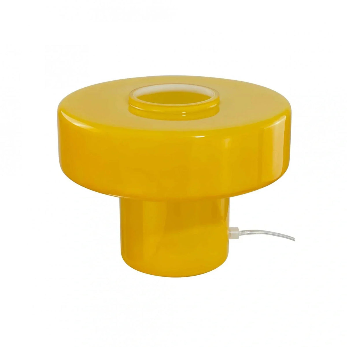Lámpara de mesa de vidrio retro Tondira – vidrio amarillo