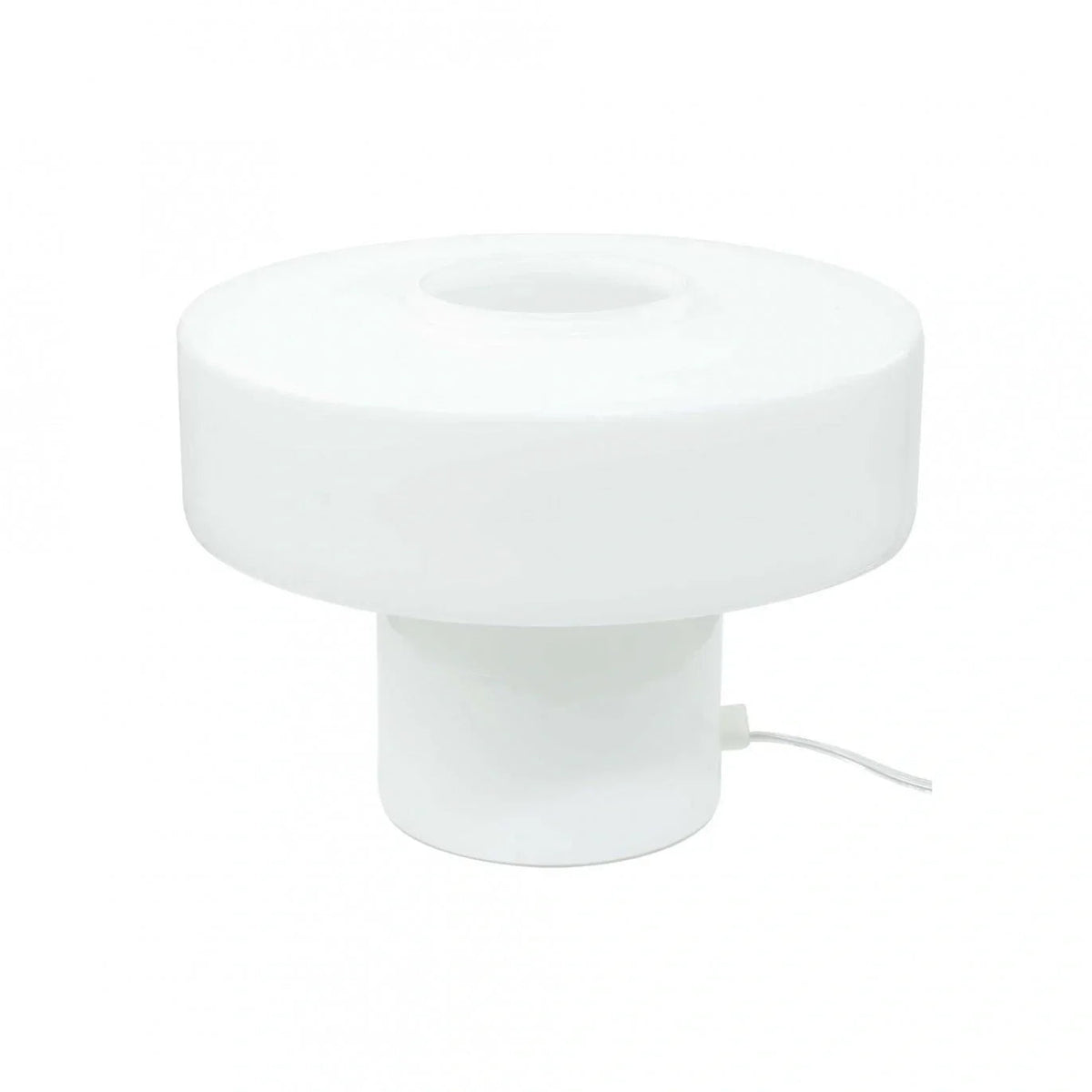 Lámpara de mesa de vidrio retro Tondira – vidrio blanco
