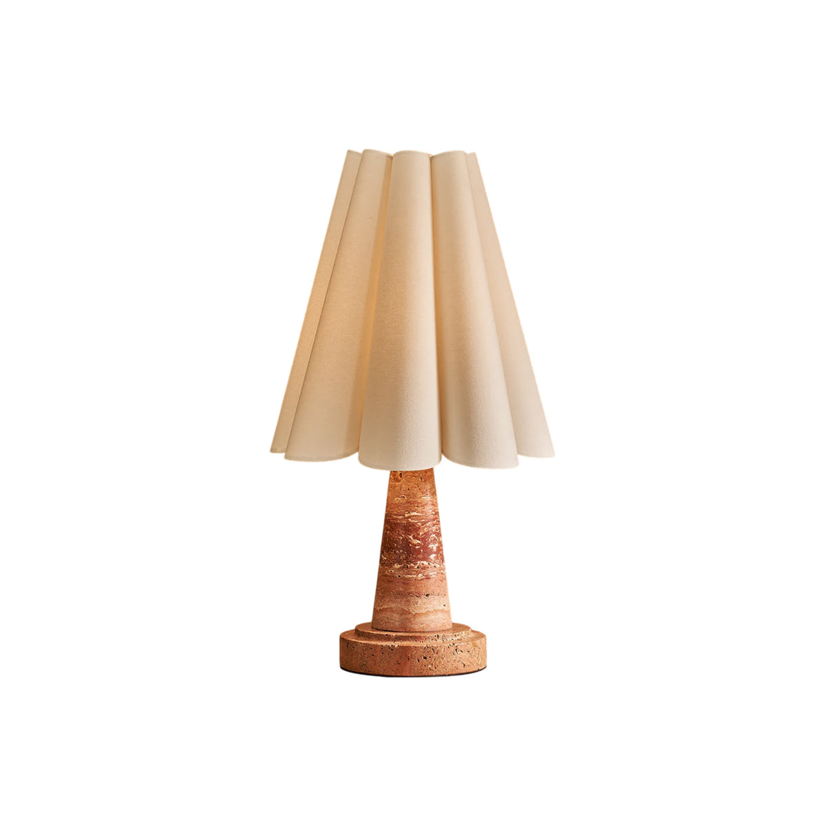 Lámpara de mesa de travertino Tosara – vista principal