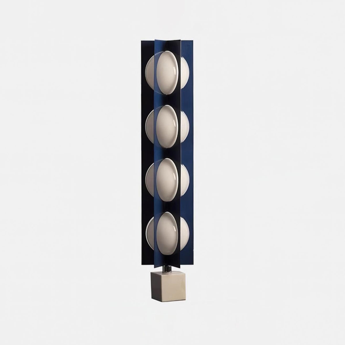 Lámpara de pie LED escultórica azul Toteva – versión de cuatro globos