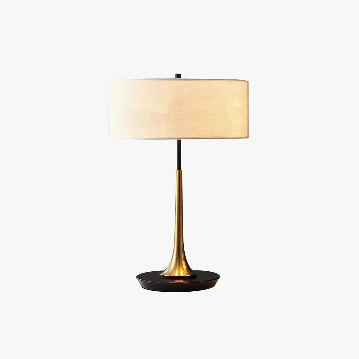 Lámpara de mesa dorada Trumela en una mesita de noche – imagen 10
