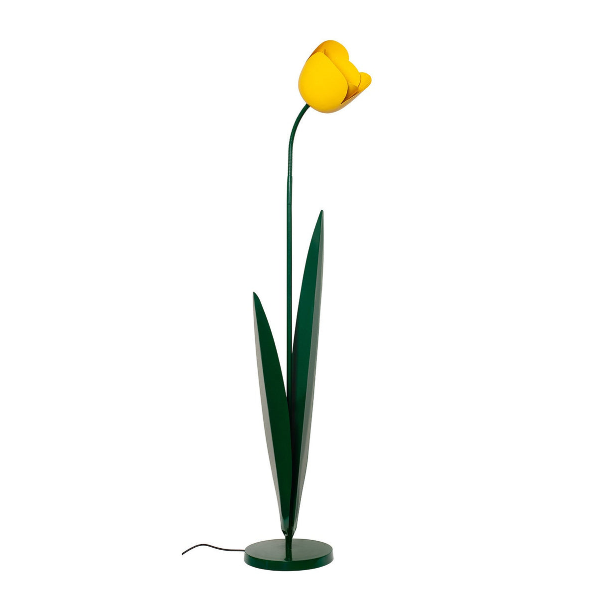 Lámpara de pie tulipán Tulena – con flor amarilla de perfil