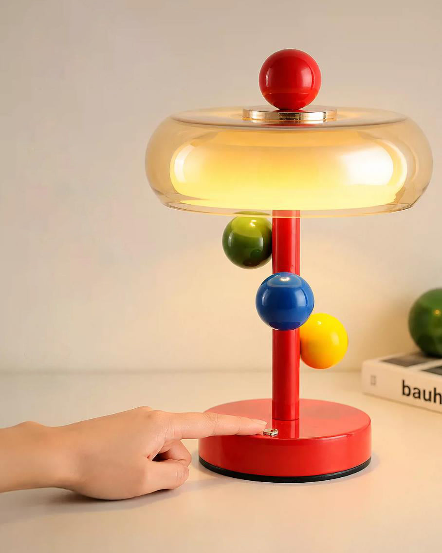 Lámpara de mesa LED de colores Tutela – interruptor táctil en la base