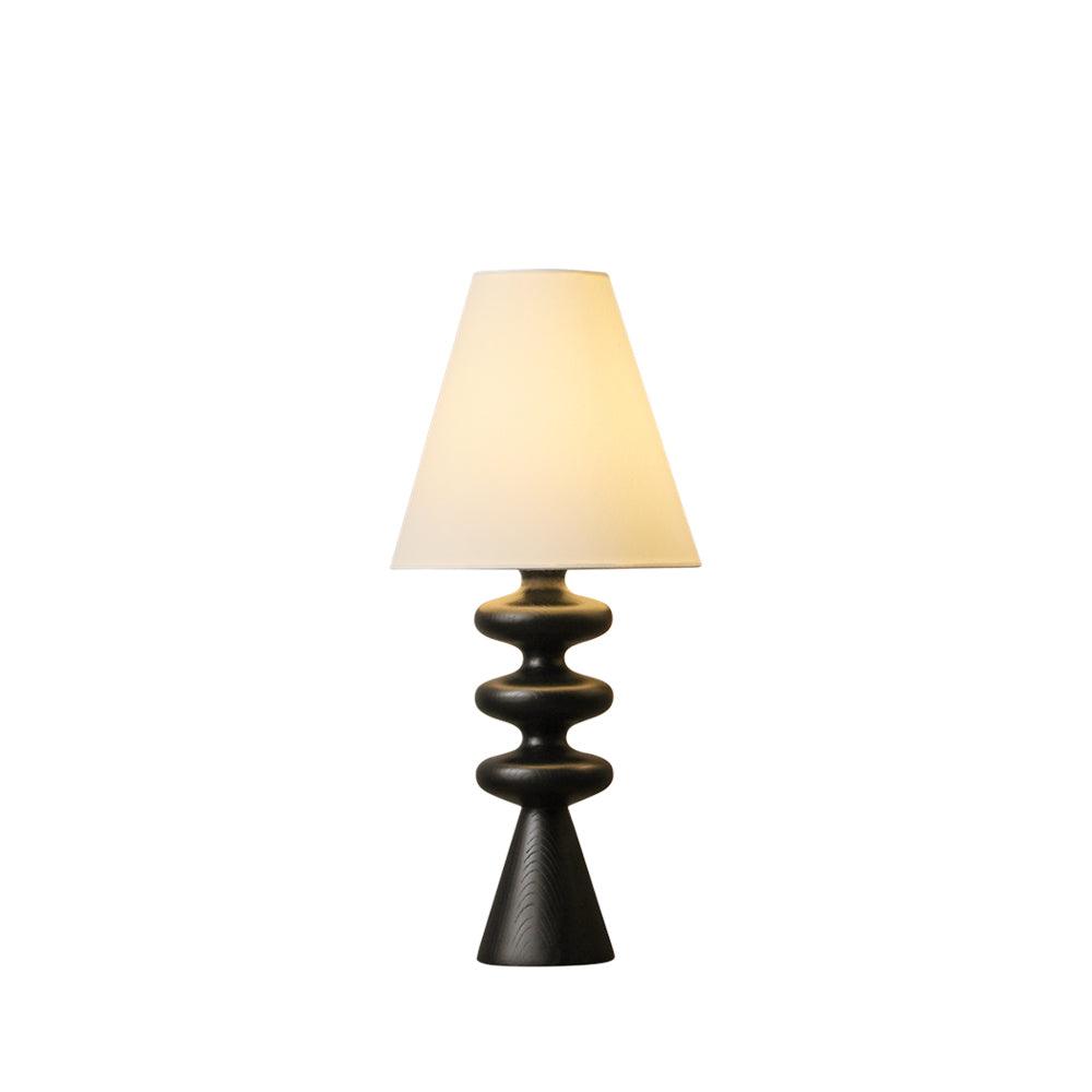Lámpara de mesa de madera Undora – en negro