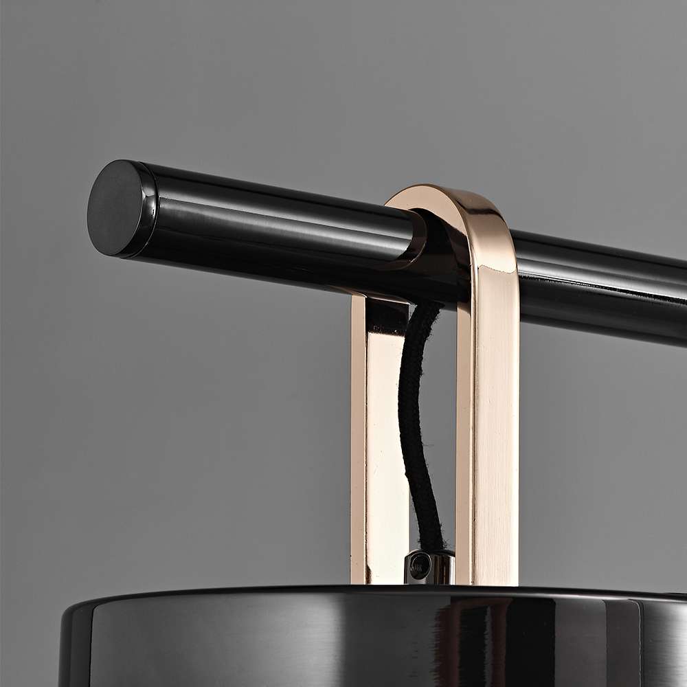Lámpara colgante LED para isla de cocina Ferlina – detalle del enganche dorado
