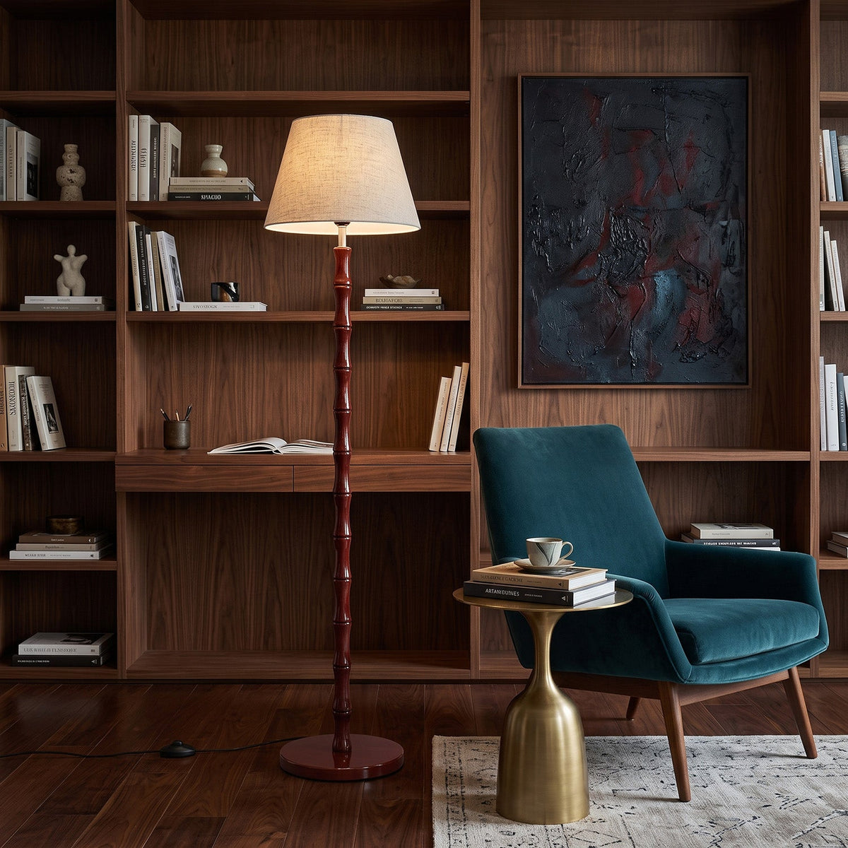 Lámpara de pie Varilda en un salón acogedor – imagen 15