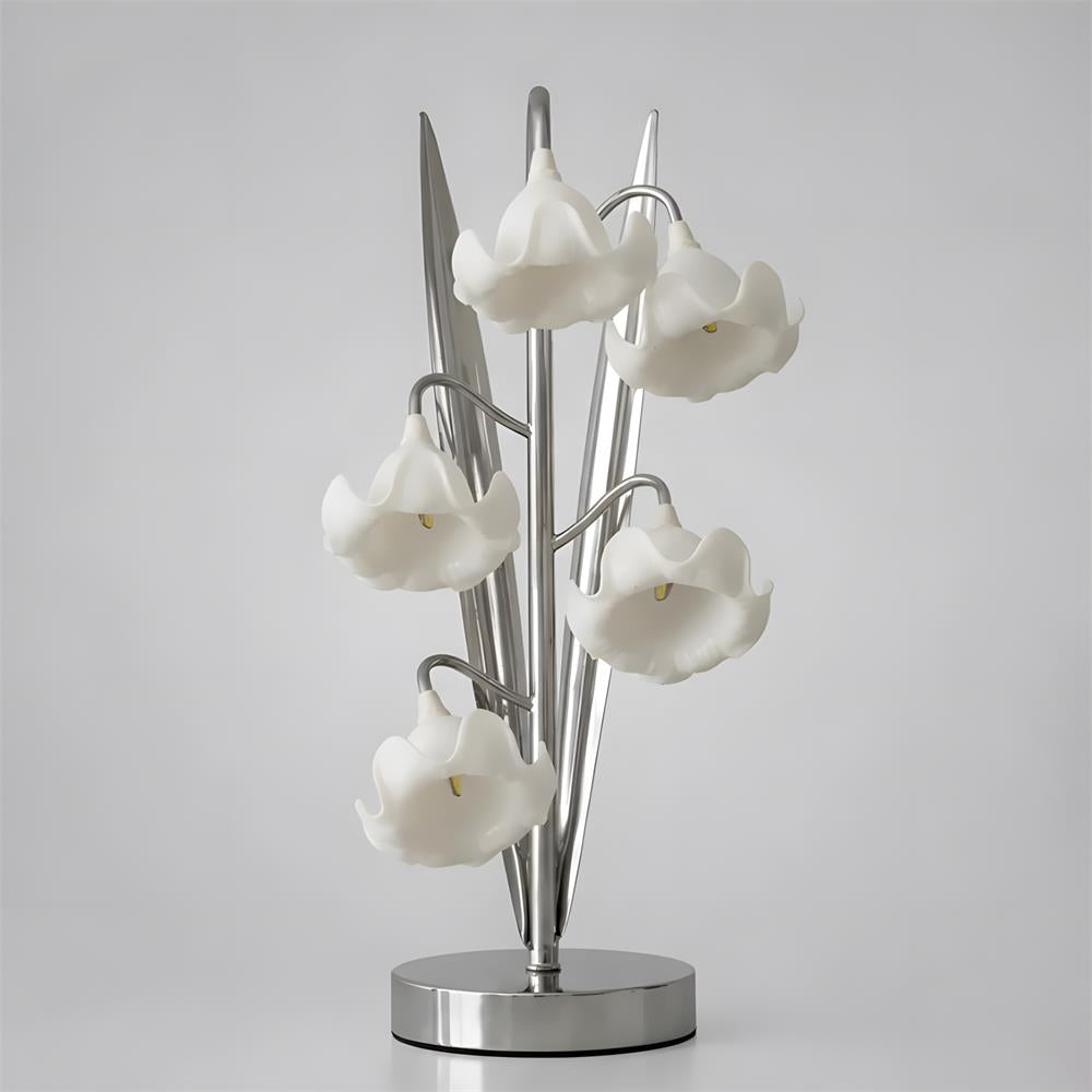 Lámpara de mesa de flores Velisia – pantallas de campanilla ondulada