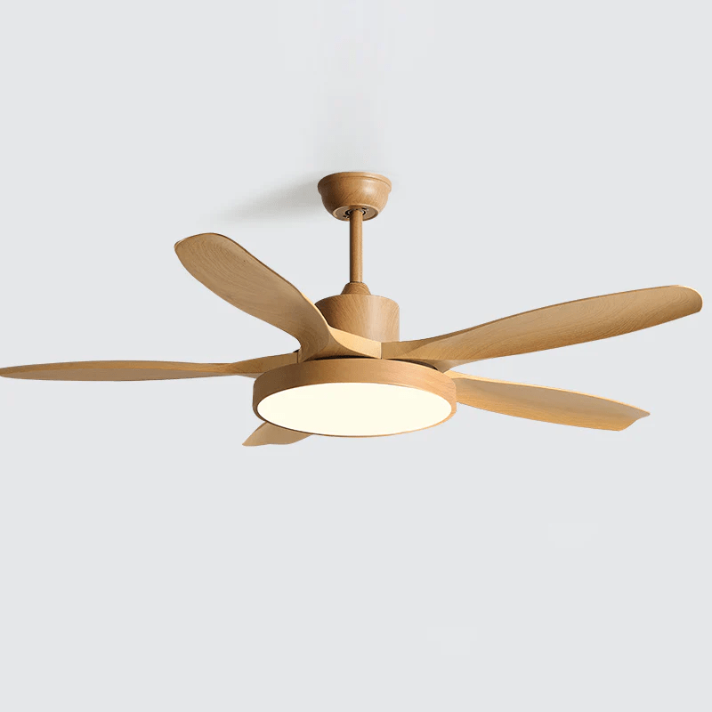 Ventilador de techo con luz Céfiro con aspas efecto madera – imagen 7