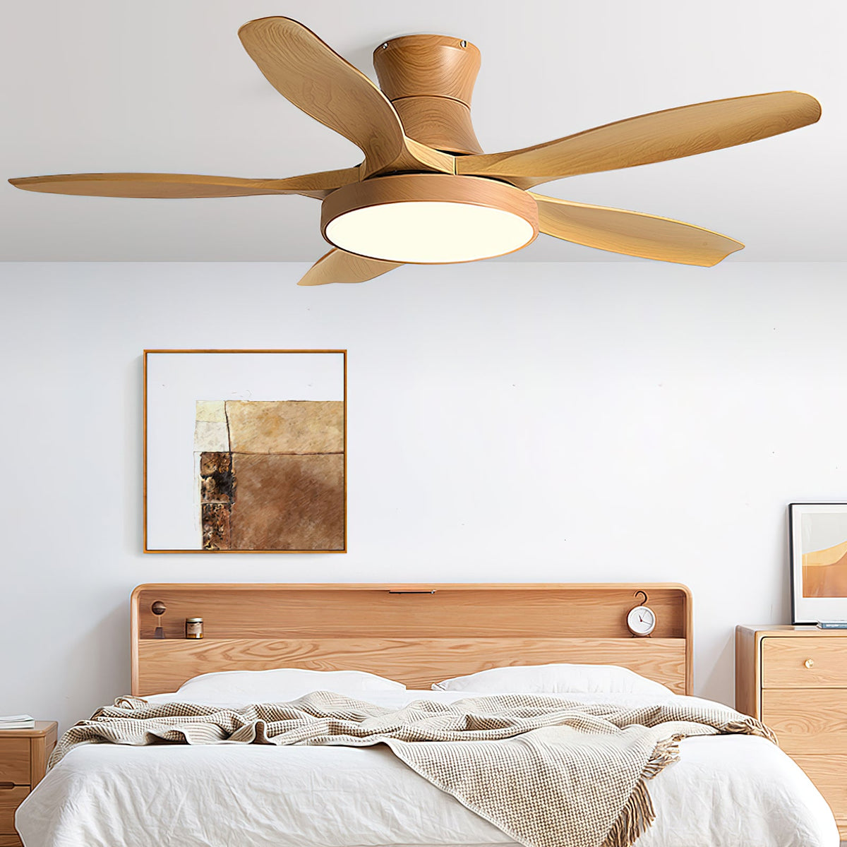 Ventilador de techo con luz Céfiro con aspas efecto madera – imagen 14