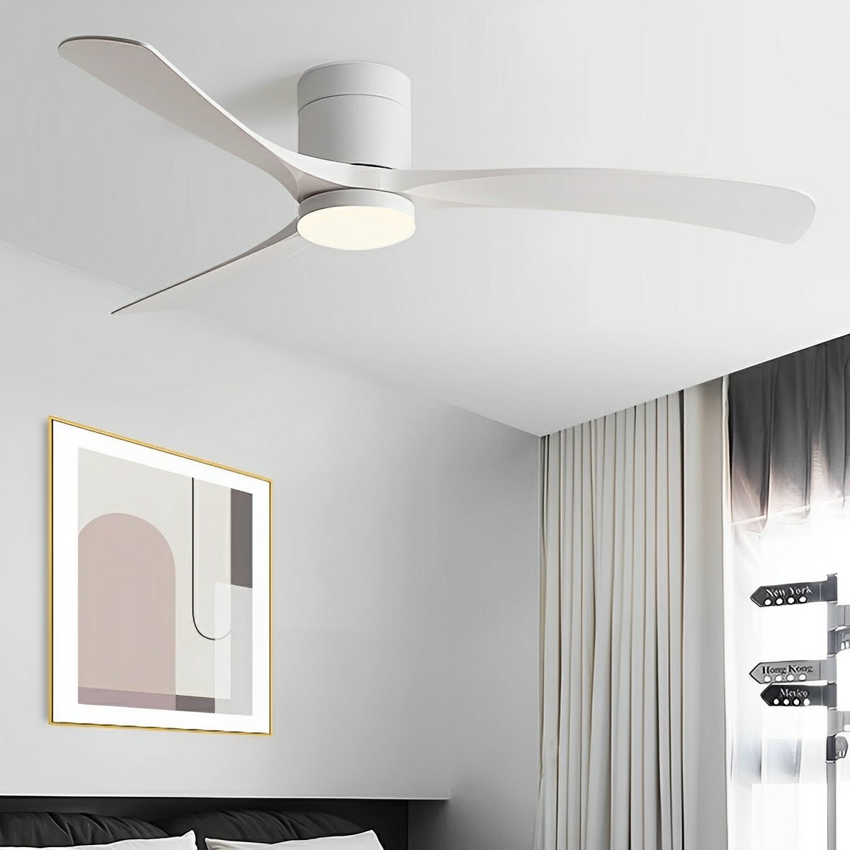 Ventilador de techo con luz Ventura – blanco