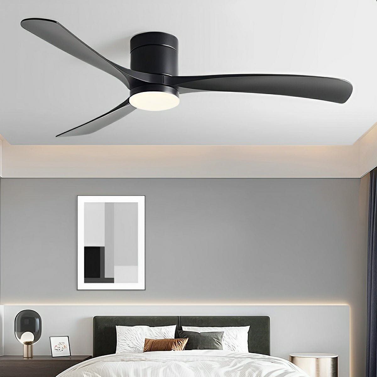 Ventilador de techo con luz Ventura – negro
