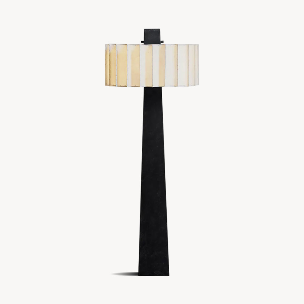 Lámpara de pie columna con pantalla plisada Vestala – vista principal