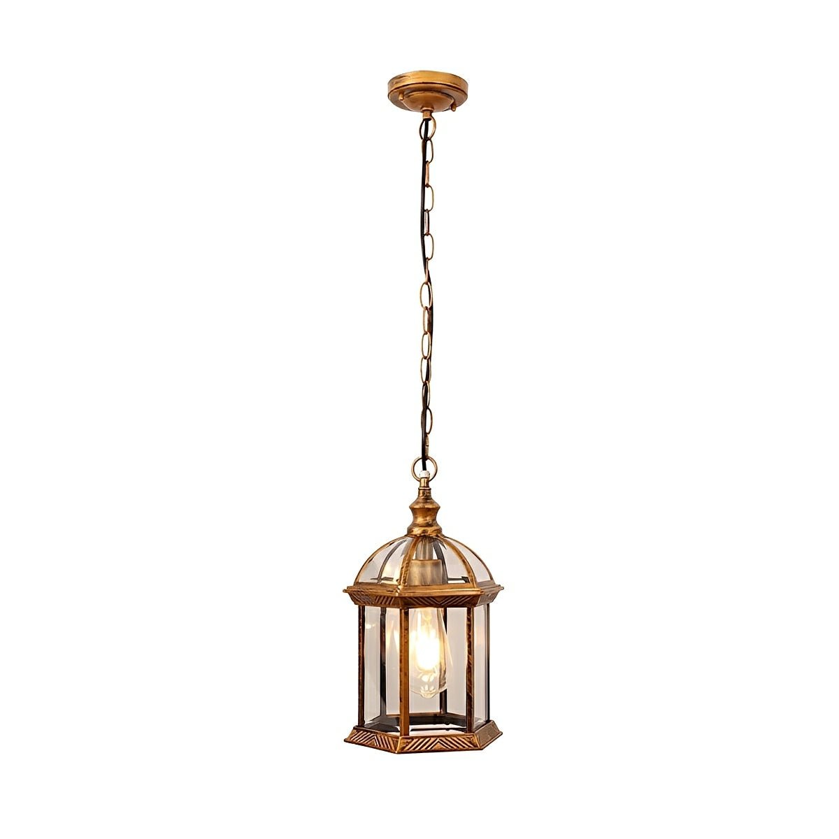 Farol colgante de exterior Nabela – en bronce