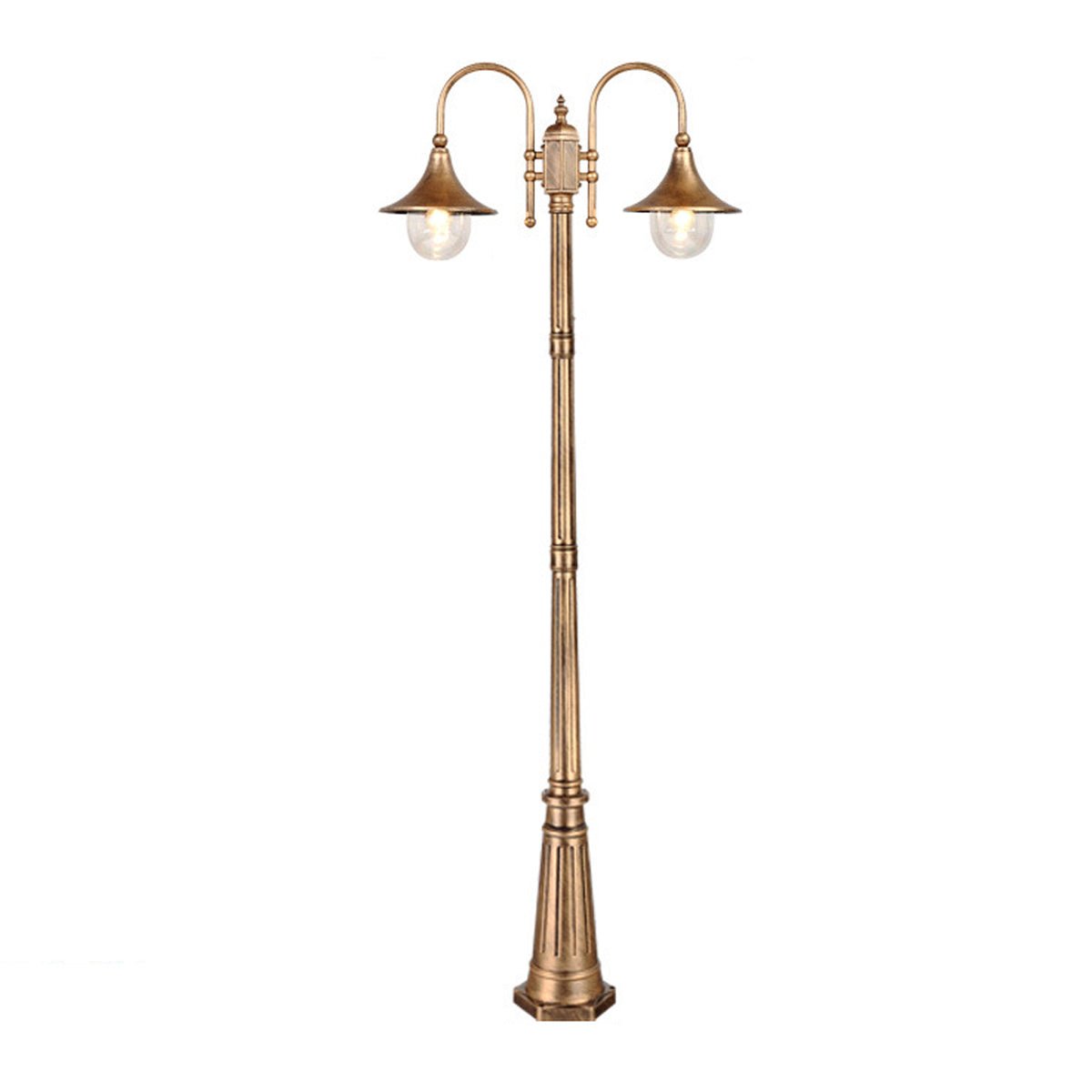 Farola de jardín vintage Infaro – bronce de 2 luces