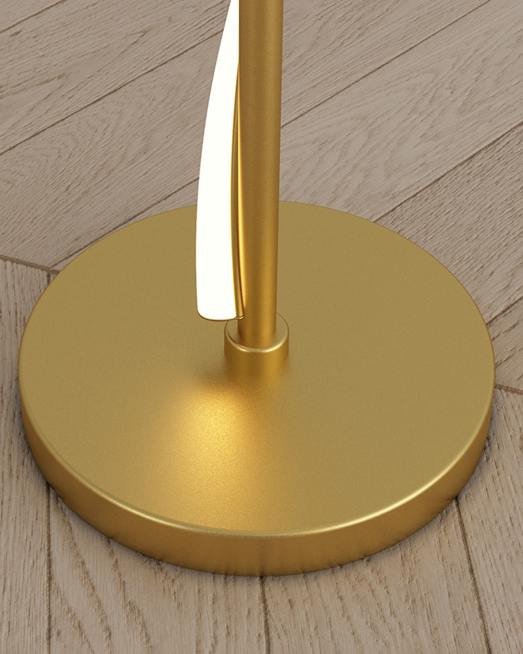 Lámpara de pie LED en espiral Volutela – detalle de la base