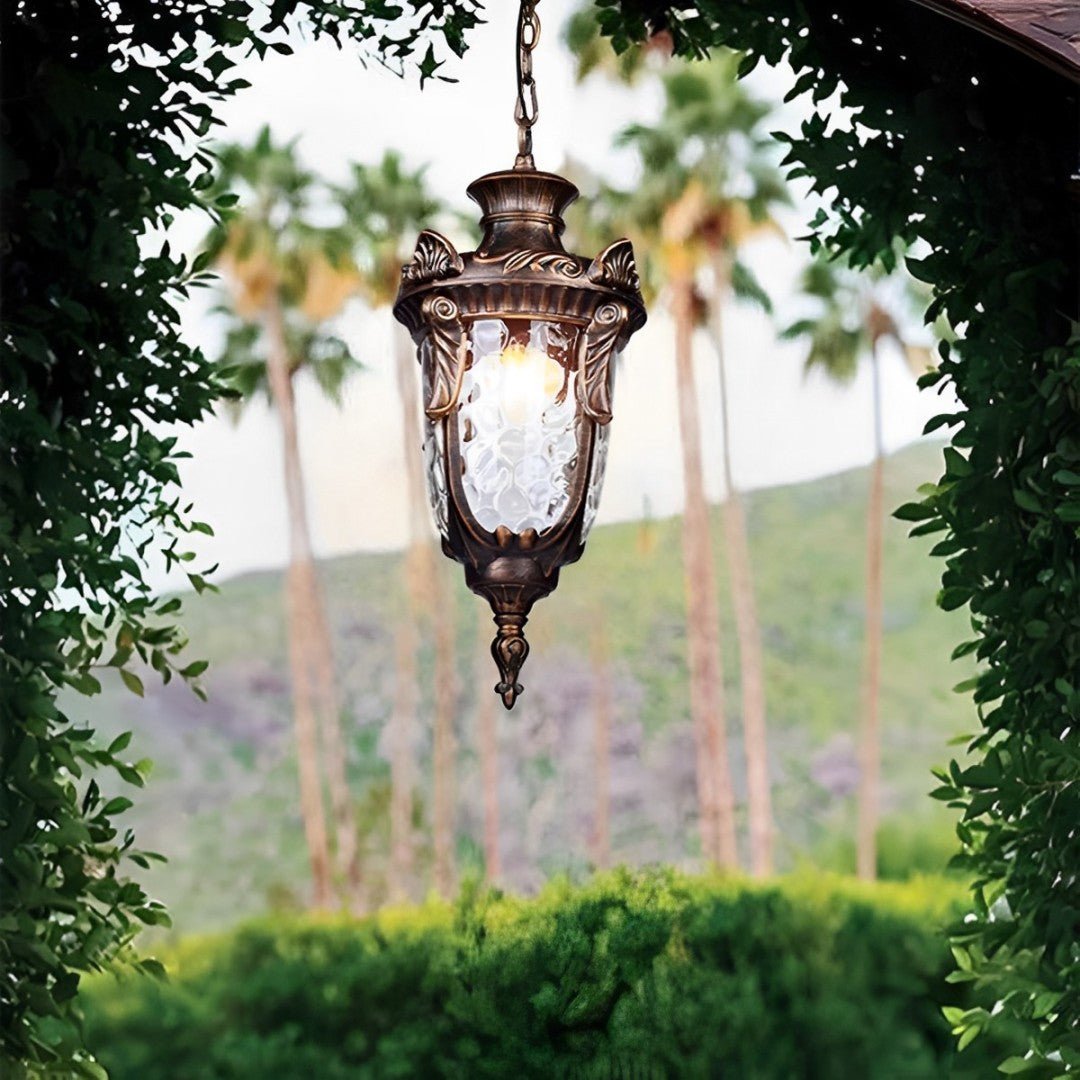 Farol colgante de exterior Ifalo en un porche – imagen 6