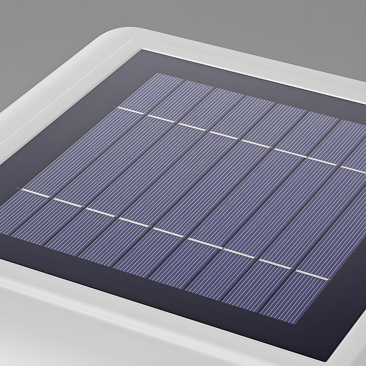 Lámpara de pilar exterior Kolota – detalle de la placa solar