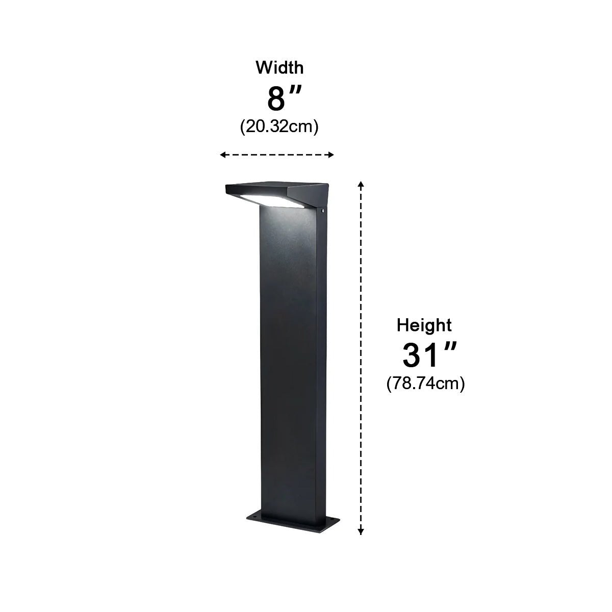 Baliza solar de jardín Kopeta – medidas 79 cm