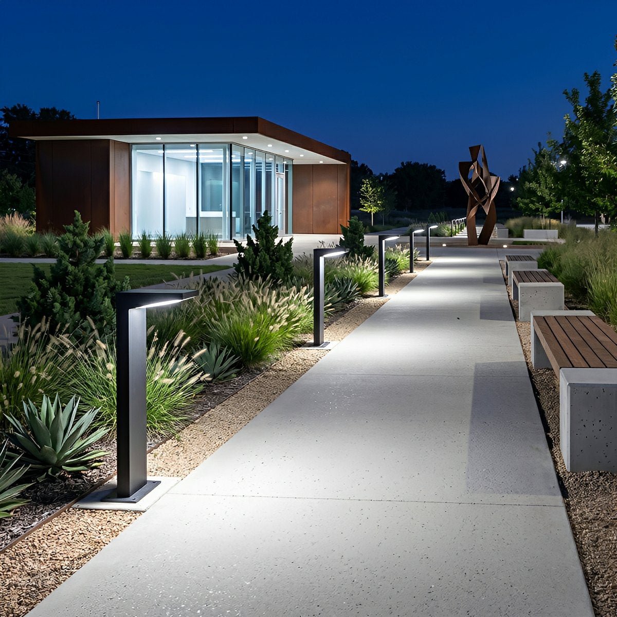 Baliza solar de jardín Kopeta – a lo largo de un paseo