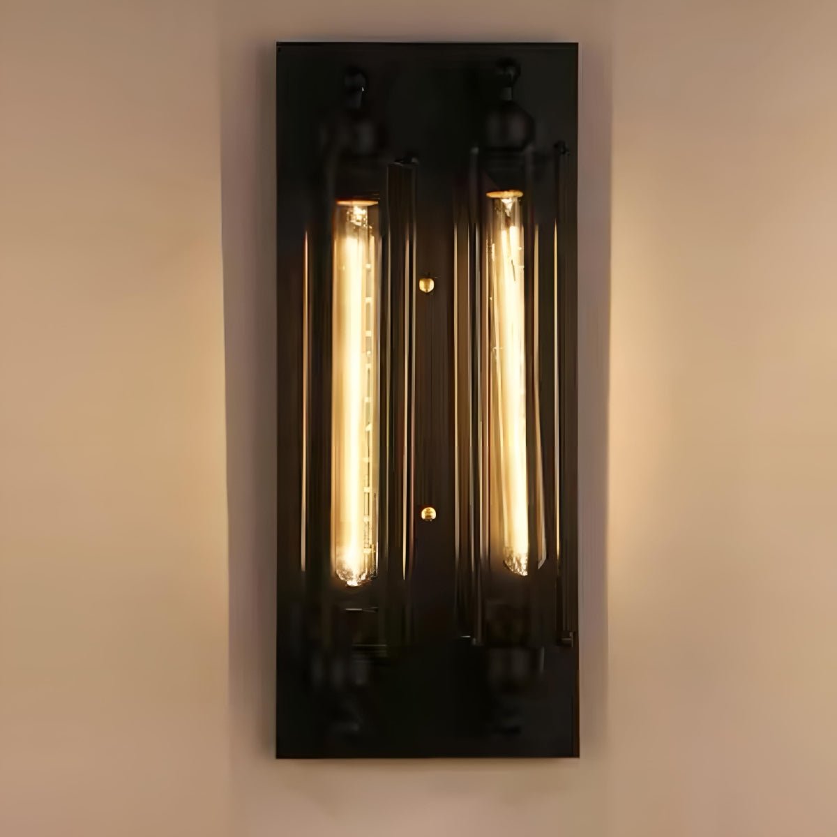 Aplique de pared industrial Yunquel – 2 luces, negro