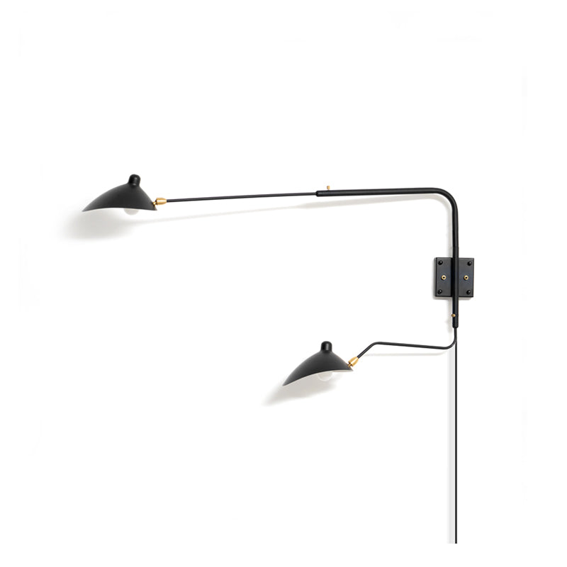 Aplique de pared con brazos articulados Zancora en un salón mid-century – imagen 11