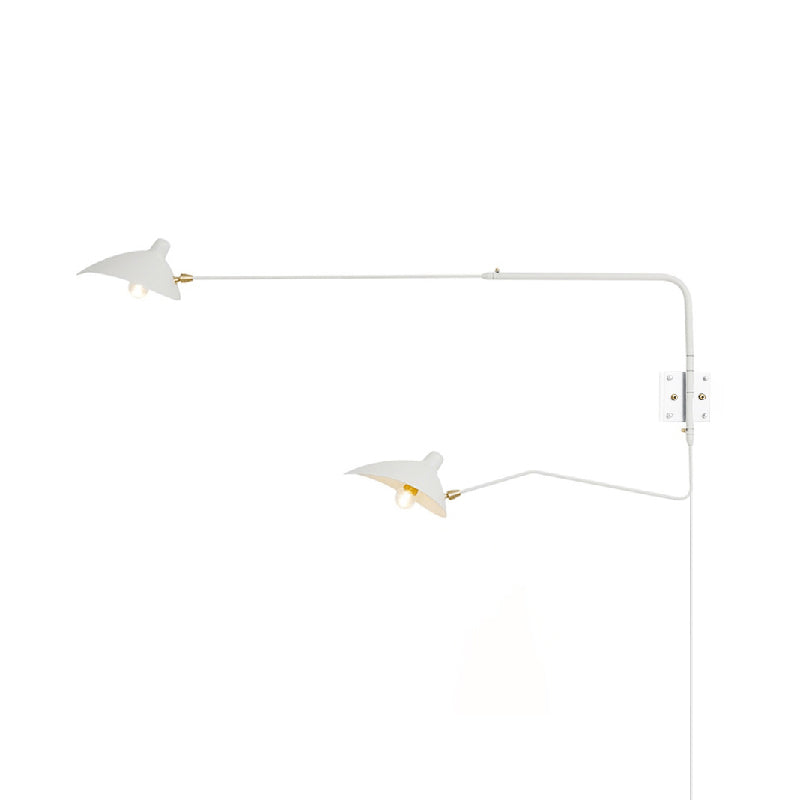 Aplique de pared con brazos articulados Zancora en un salón mid-century – imagen 14