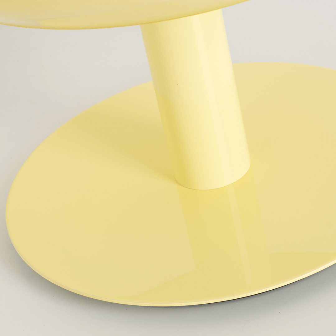 Lámpara de mesa seta de cristal Maluna – detalle de la base amarilla