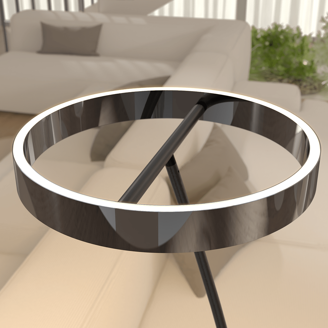 Lámpara de pie LED Rotela en un salón moderno – imagen 18